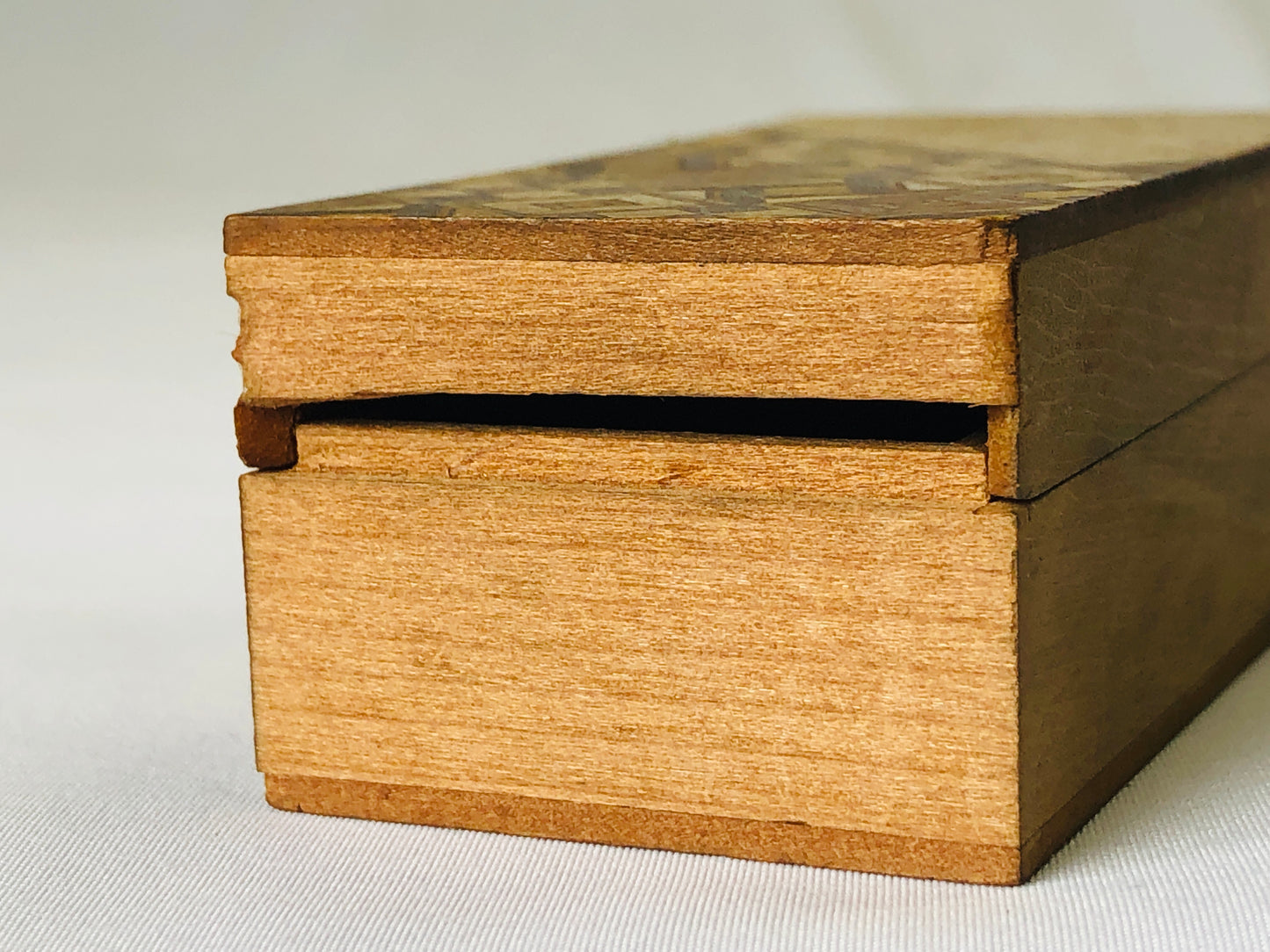 Y4614 BOX Hakone woodwork nesting case container Japan antique vintage storage