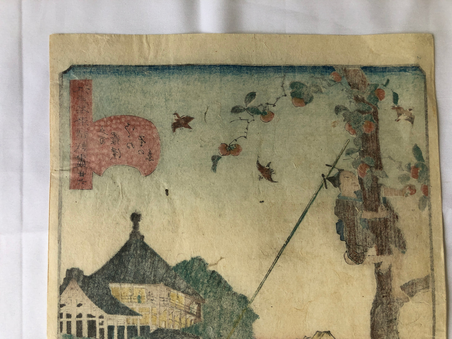 Y4628 WOODBLOCK PRINT Hirokage Edo famous place Japan Ukiyoe art antique
