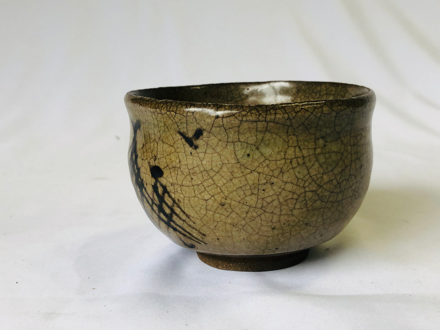 Y4640 CHAWAN Karatsu-ware box picture karatsu Japan antique tea ceremony pottery