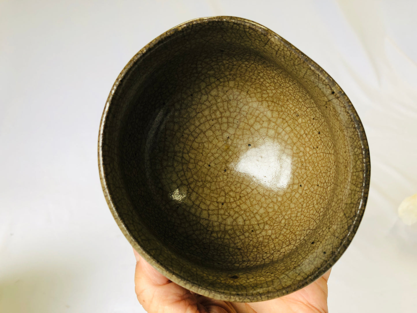 Y4640 CHAWAN Karatsu-ware box picture karatsu Japan antique tea ceremony pottery