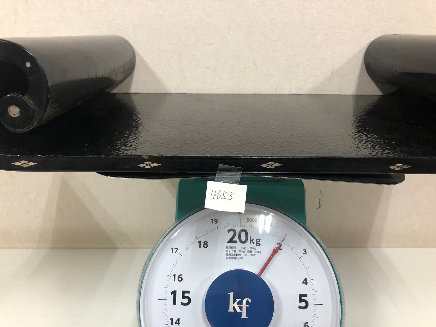 Y4653 FLOWER STAND Makie mother-of-pearl work Japan antique ikebana interior