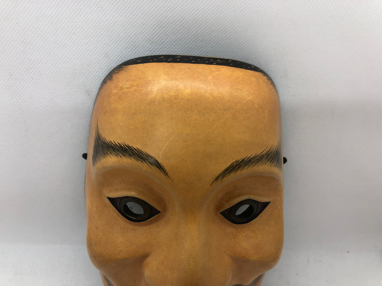Y4669 NOH MASK wood carving Sujiayakashi signed Japan antique omen dance drama