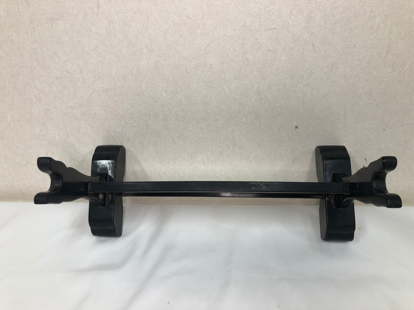 Y4682 OKIMONO katana Sword Rack Makie landscape Japan antique vintage interior