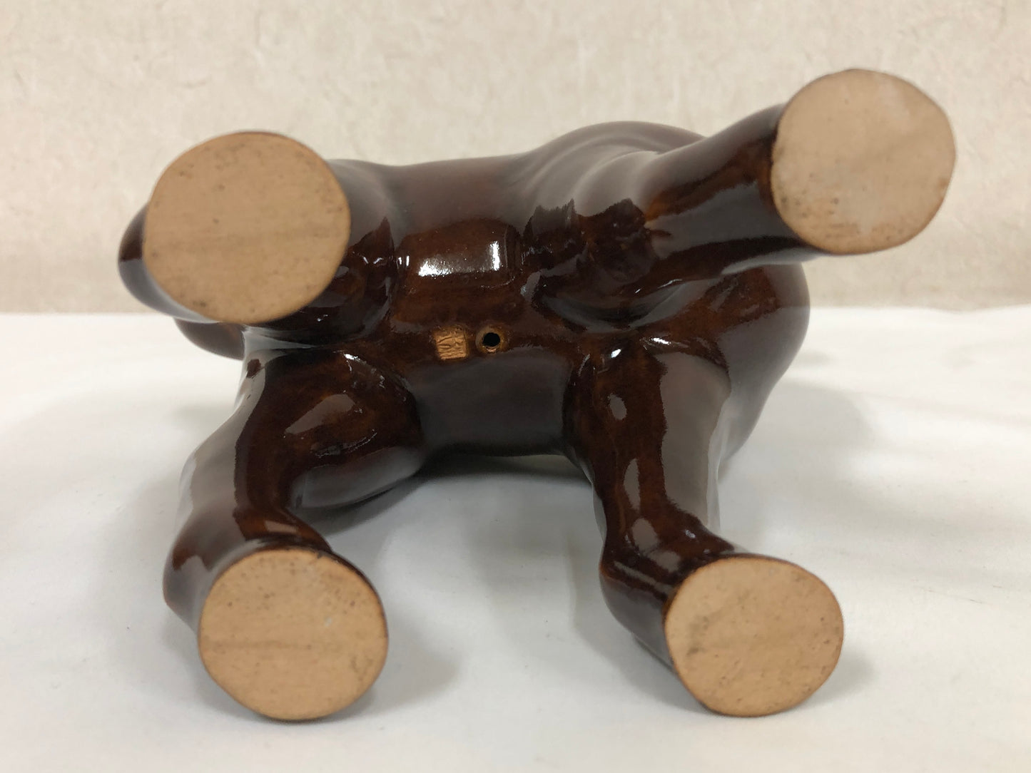 Y4707 OKIMONO Kyo-ware Horse figure signed box Japan antique figurine interior