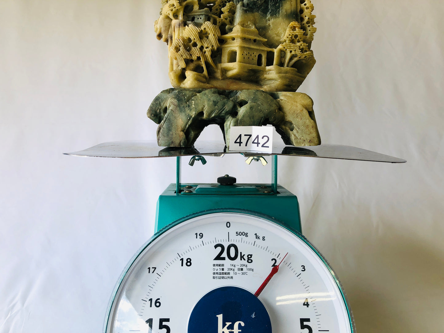 Y4742 OKIMONO Agalmatolite openwork figurine China antique figure vintage