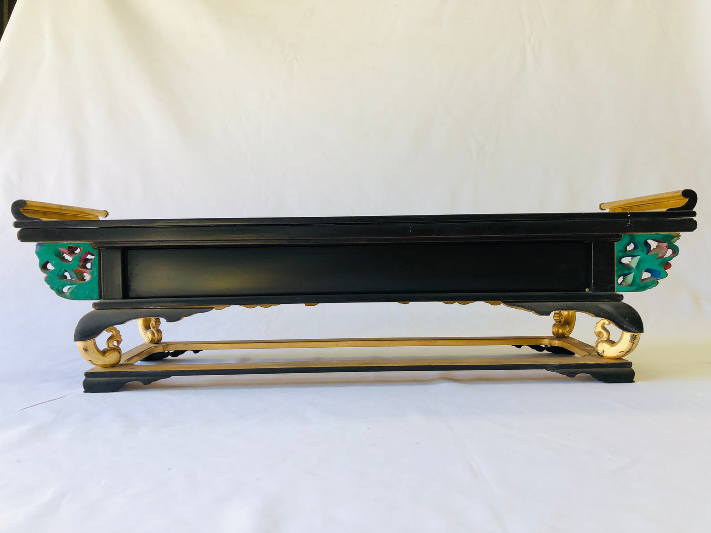 Y4782 Buddhist Altar Equipment sutra reading desk rich color box Japan antique