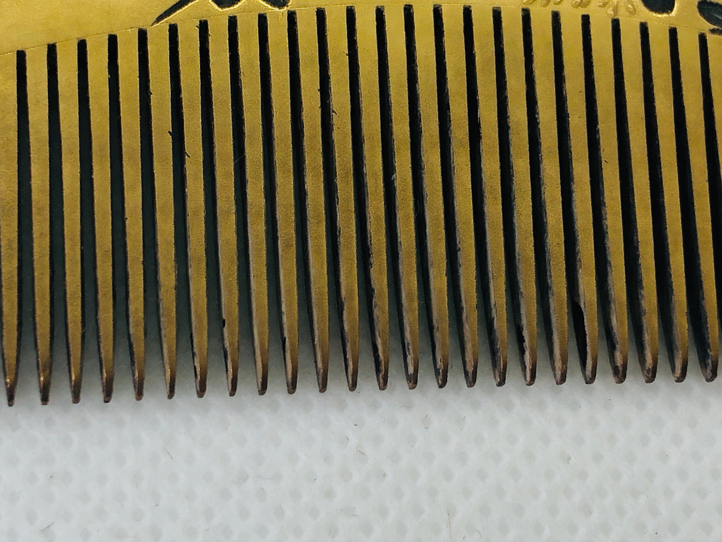 Y4787 KOUGAI Hair dressing Comb Makie Raden signed flower pattern Japan kimono