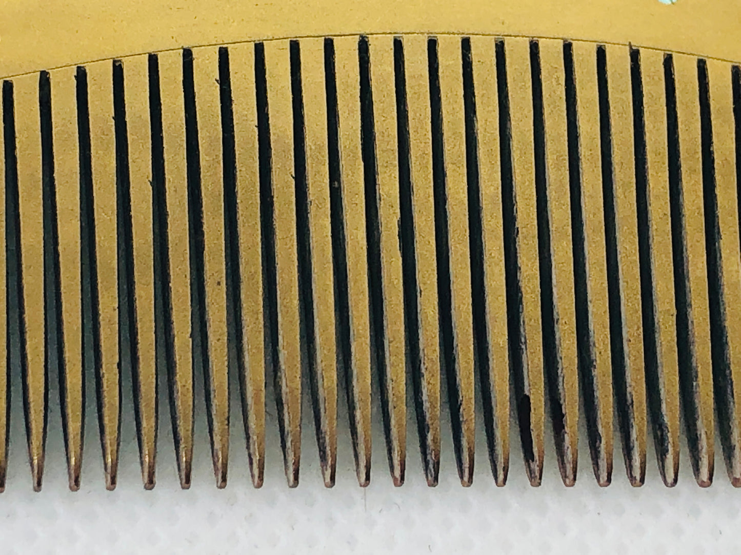 Y4787 KOUGAI Hair dressing Comb Makie Raden signed flower pattern Japan kimono
