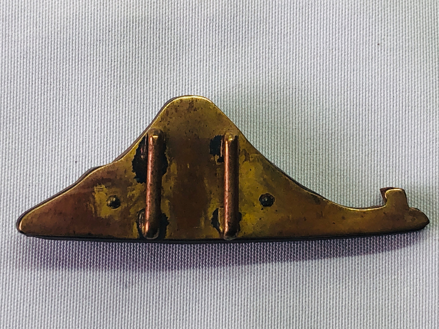 Y4788 OBIDOME Sash Clip brooch Mt.Fuji metalwork inlay Japan Kimono antique