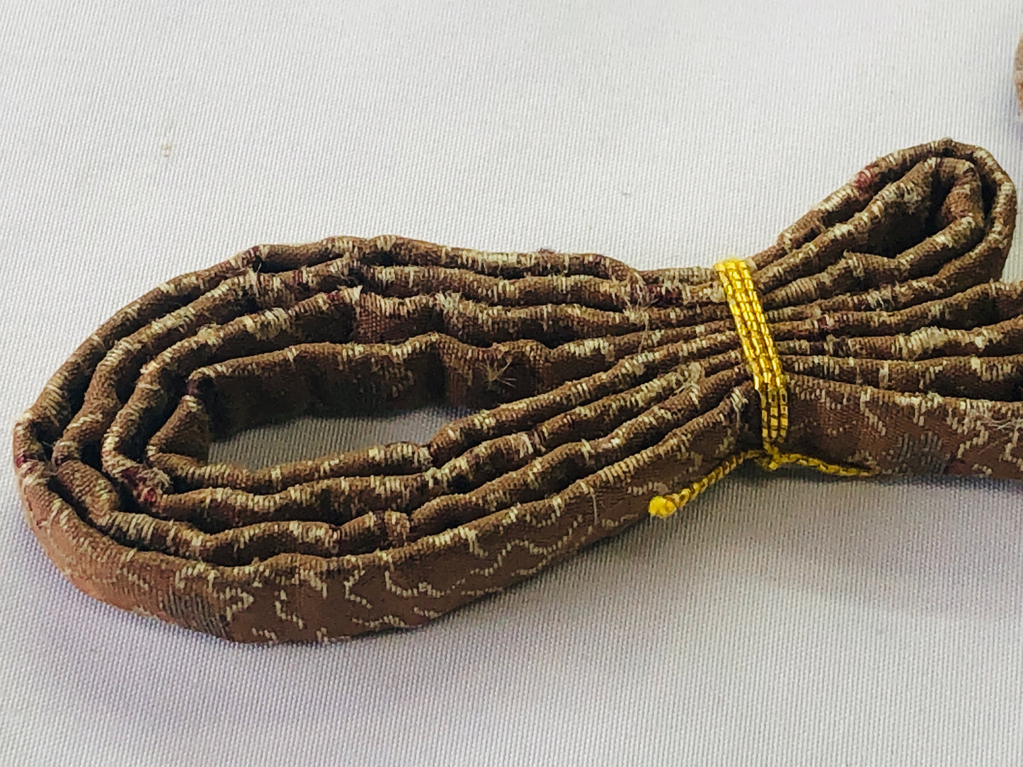 Y4790 OBIDOME Sash Clip brooch rabbit wave metalwork Japan Kimono antique
