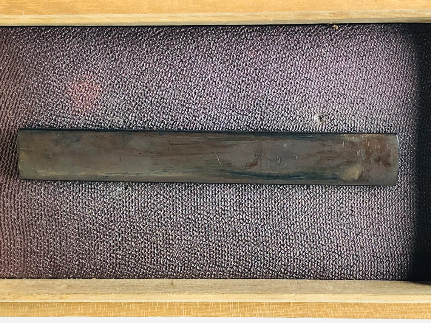 Y4831 KOUGAI hairpin spatula sword fittings inlay box Japan antique samurai