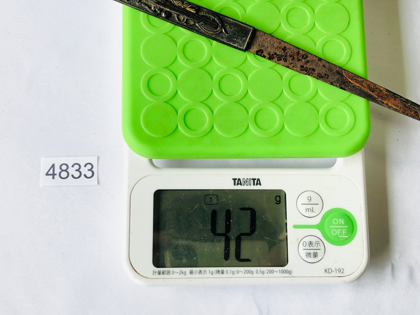 Y4833 KOUGAI hairpin spatula sword fittings matchlock Japan antique samurai