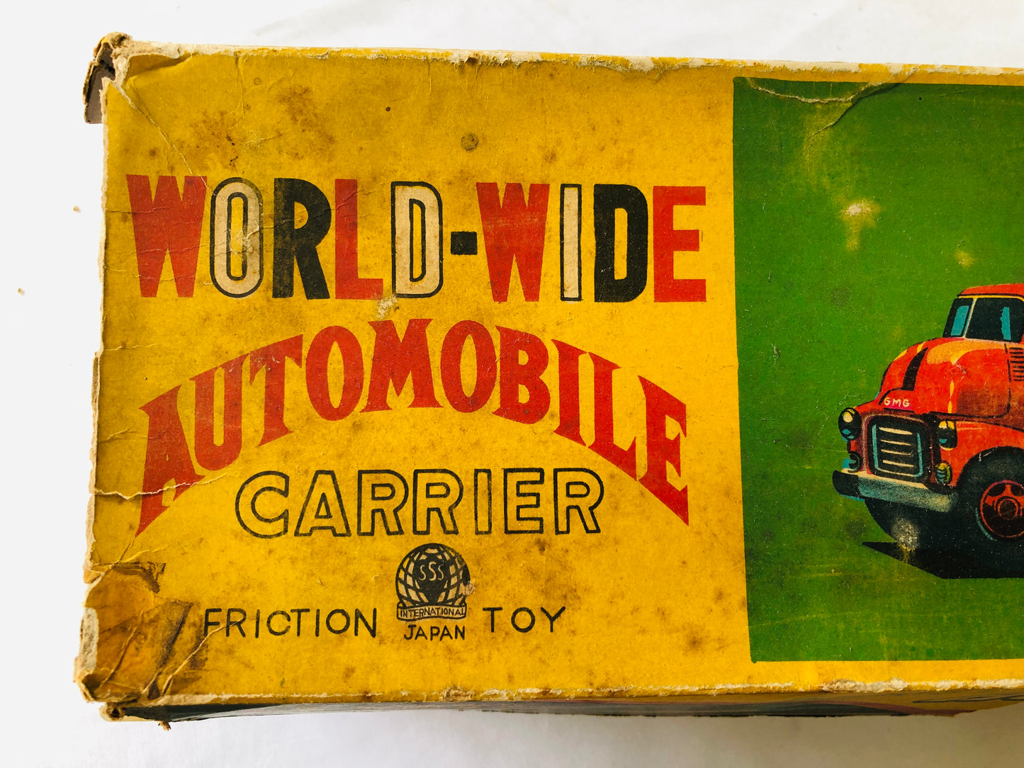 Y4935 TIN TOY automobile carrier car truck box Japan antique vintage vehicle