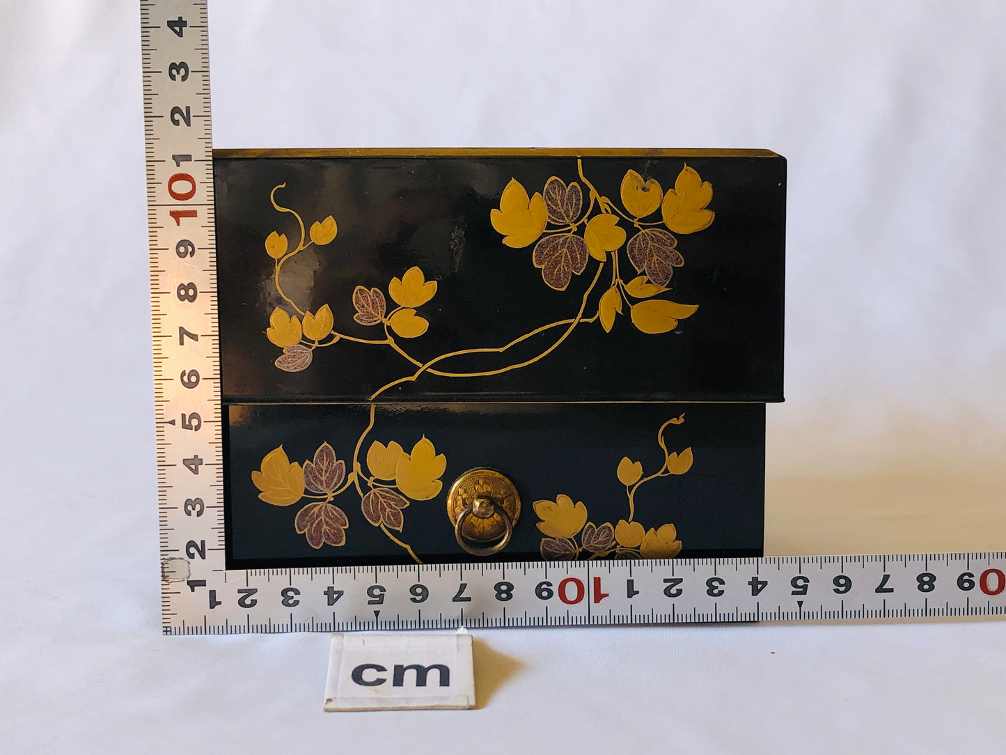 Y4956 BOX Makie incense case storage Japan antique aroma aromatherapy vintage