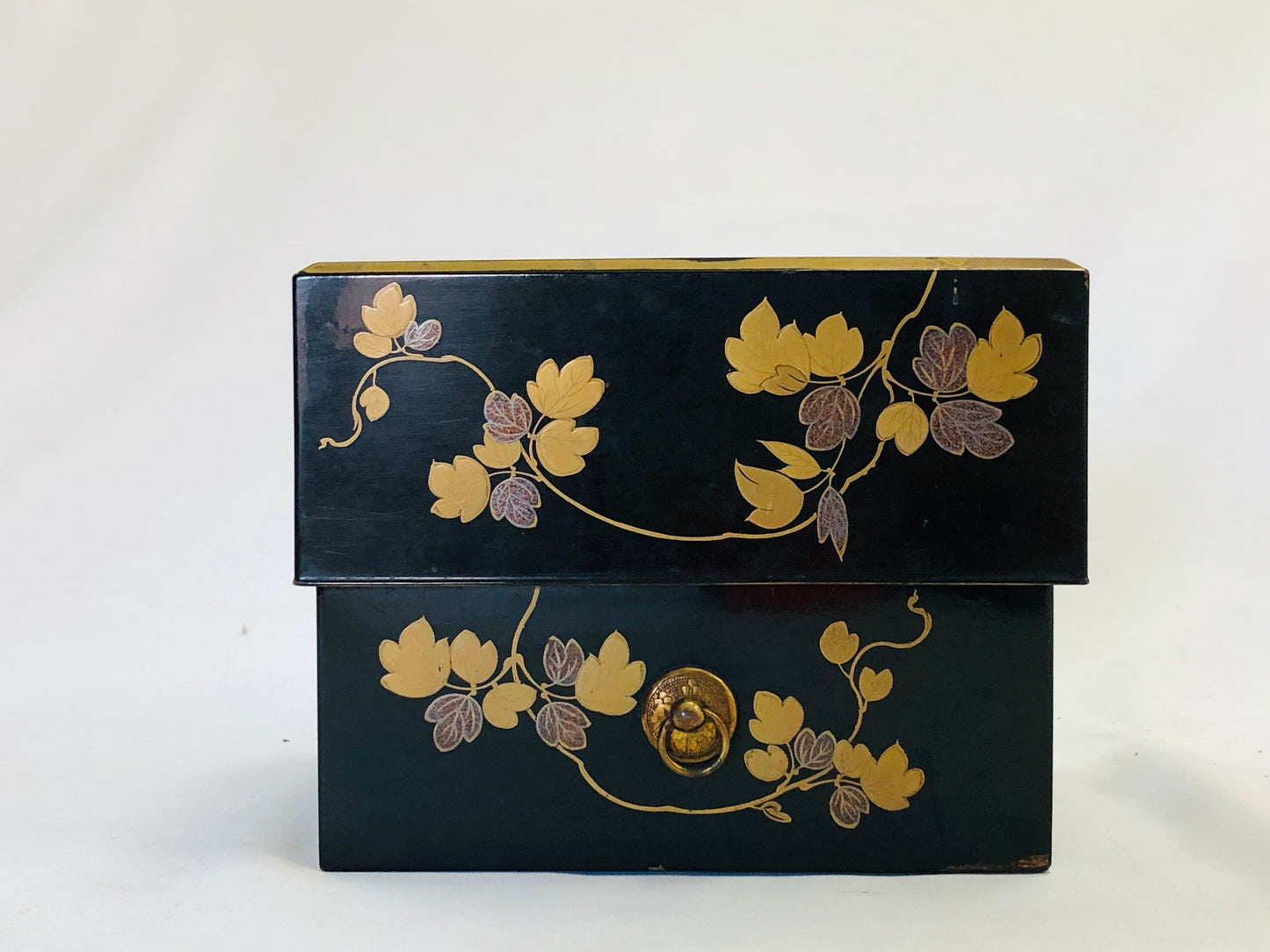 Y4956 BOX Makie incense case storage Japan antique aroma aromatherapy vintage