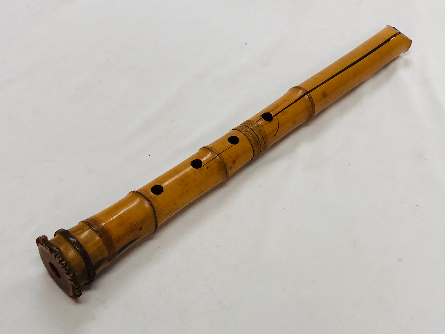 Y4994 SHAKUHACHI Bamboo flute Tozan style Japan antique traditional instrument