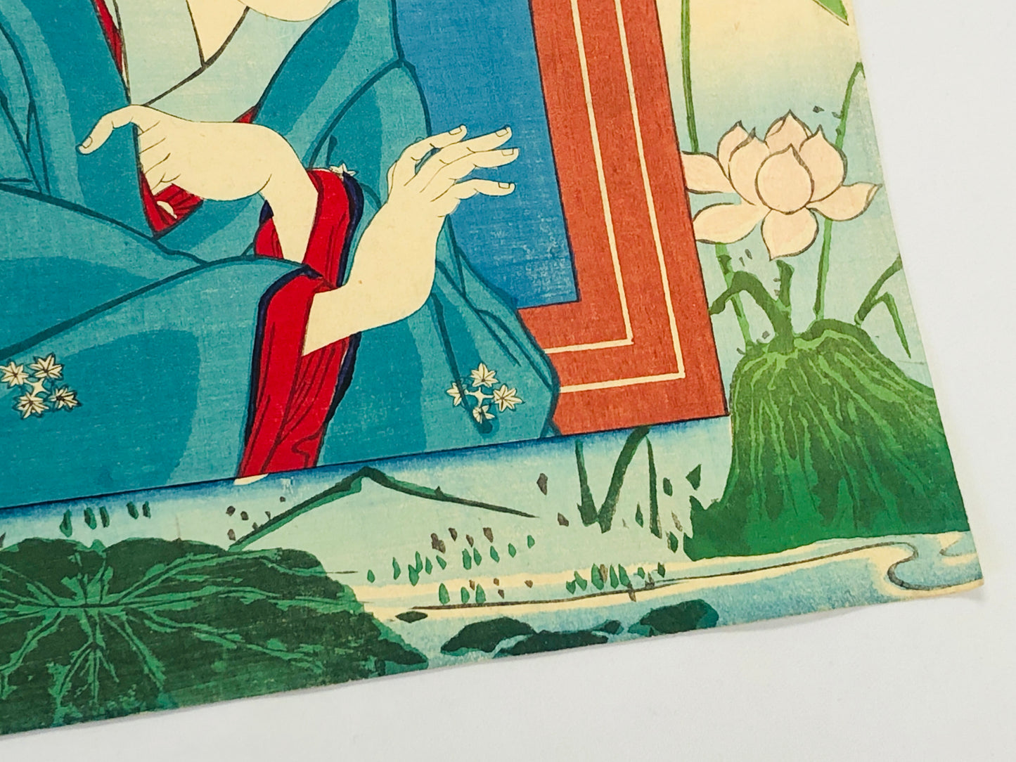 Y5048 WOODBLOCK PRINT Monnosuke Ichikawa person Japan Ukiyoe antique interior