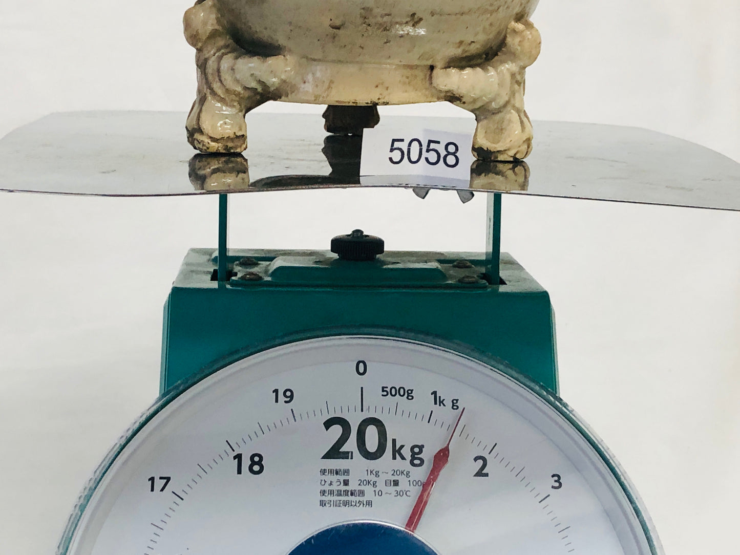 Y5058 FLOWER VASE Raku-ware USUBATA Oribe glaze Japan ikebana antique interior