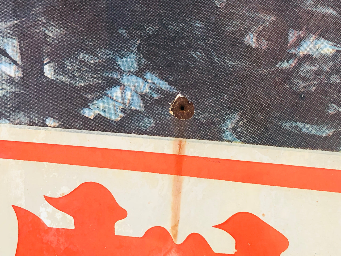 Y5071 SIGNBOARD Enamel large sign Sawa no Tsuru one-sided Japan antique decor