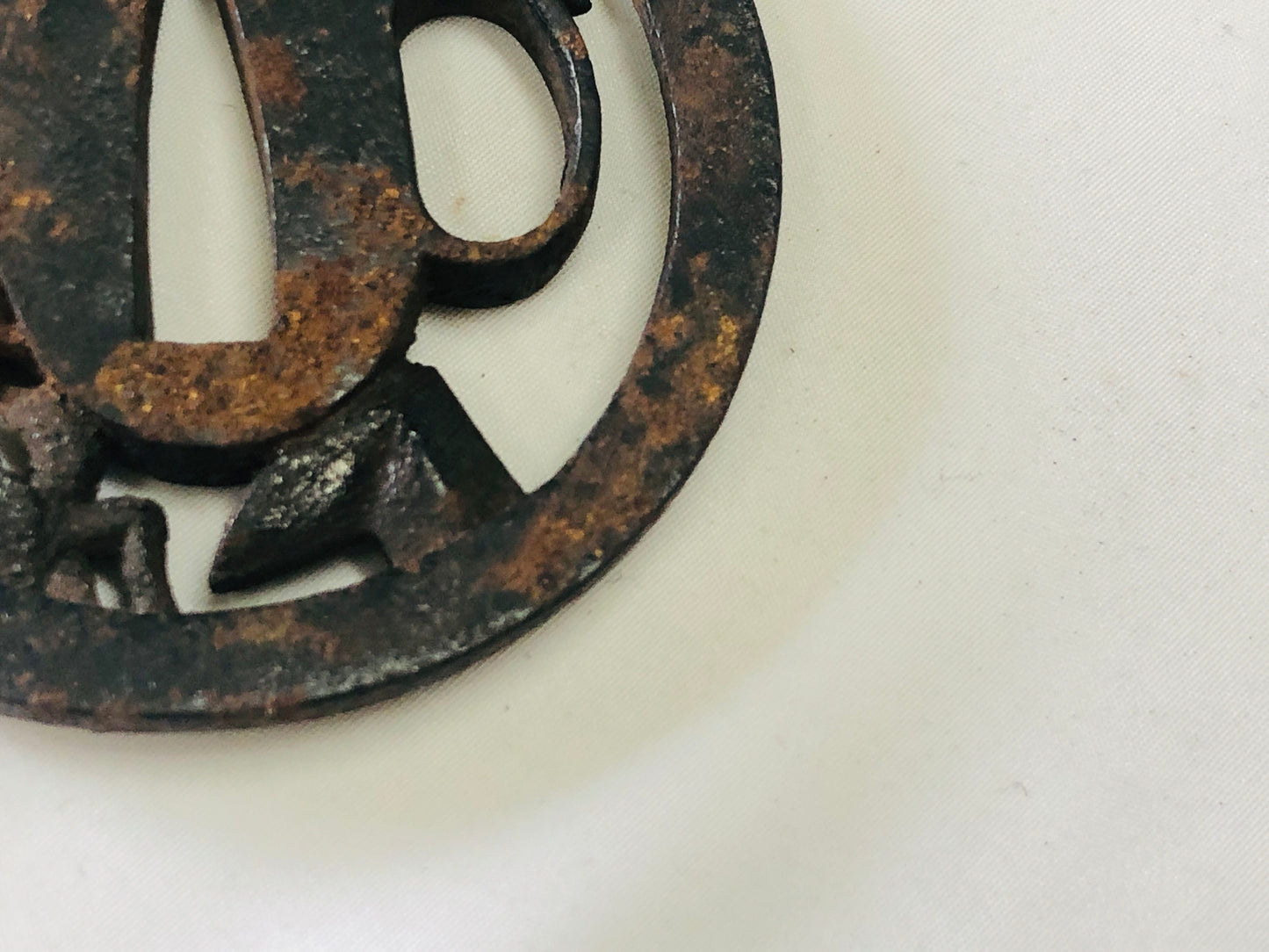 Y5102 TSUBA Iron sword guard crab Japan samurai katana antique koshirae edo