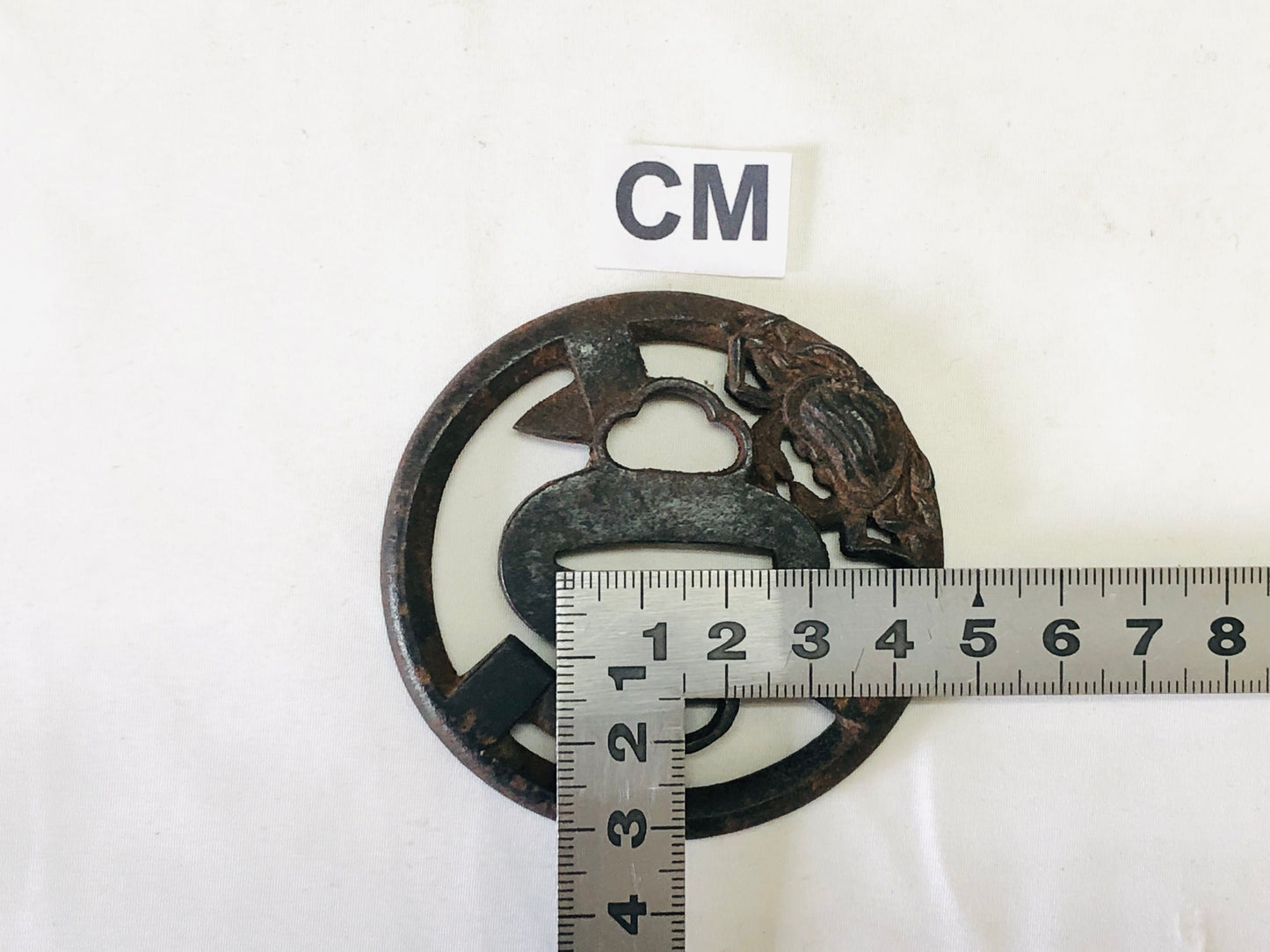 Y5102 TSUBA Iron sword guard crab Japan samurai katana antique koshirae edo