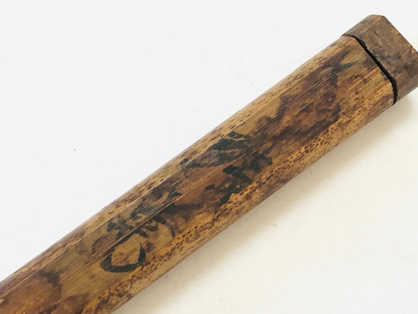 Y5128 TEA SCOOP bamboo Matcha spoon signed case Japan Tea Ceremony antique