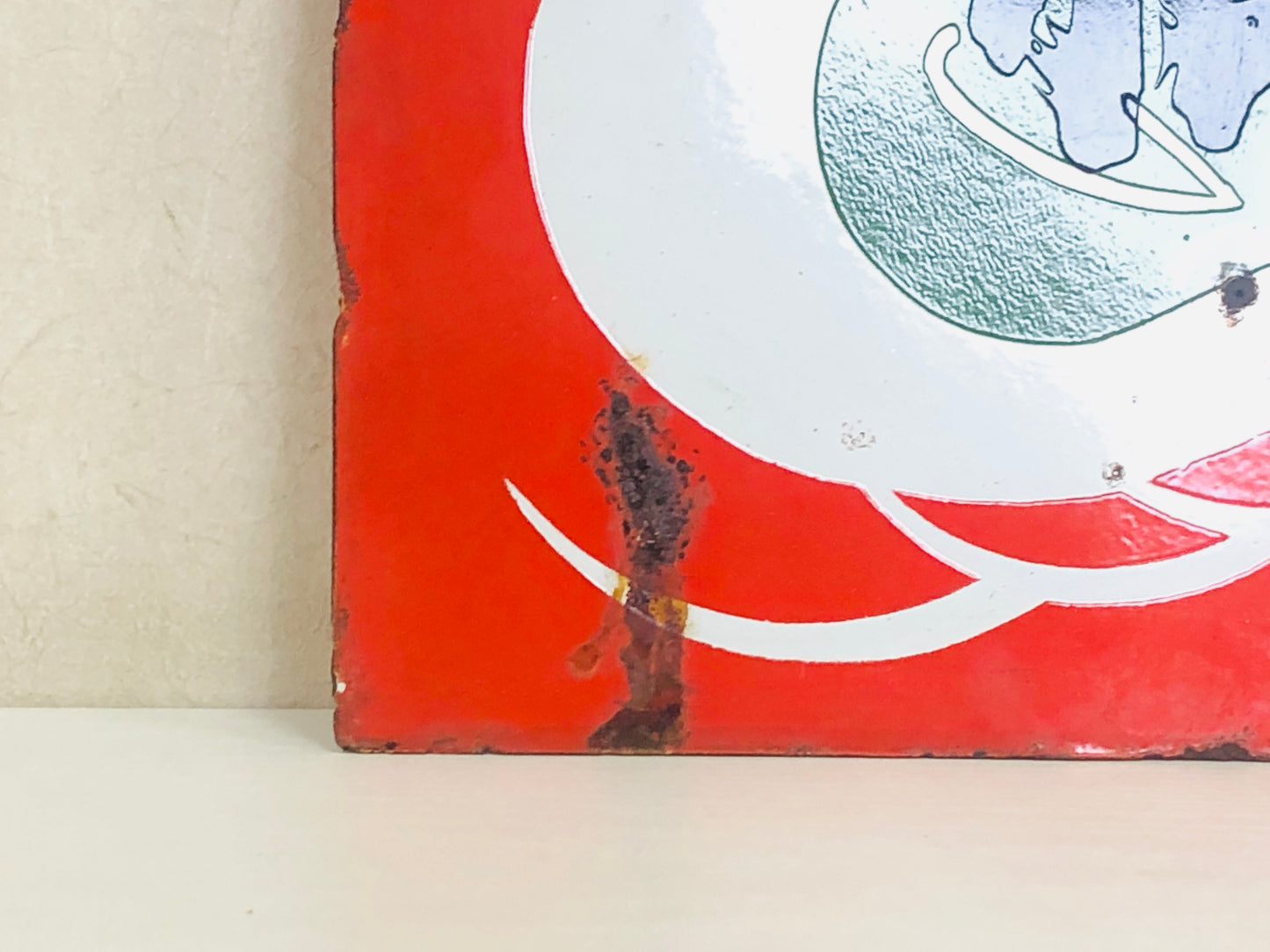 Y5196 SIGNBOARD Enamel sign Matsuman Shinshu Miso Japan antique decor interior