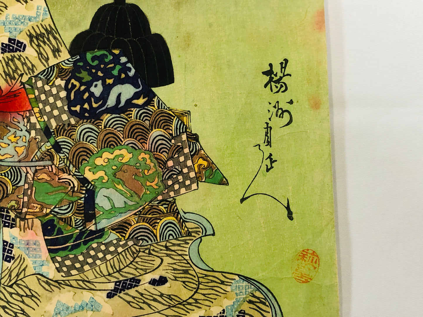 Y5227 WOODBLOCK PRINT Chikanobu triptych Music Autumn Night Japan Ukiyoe art