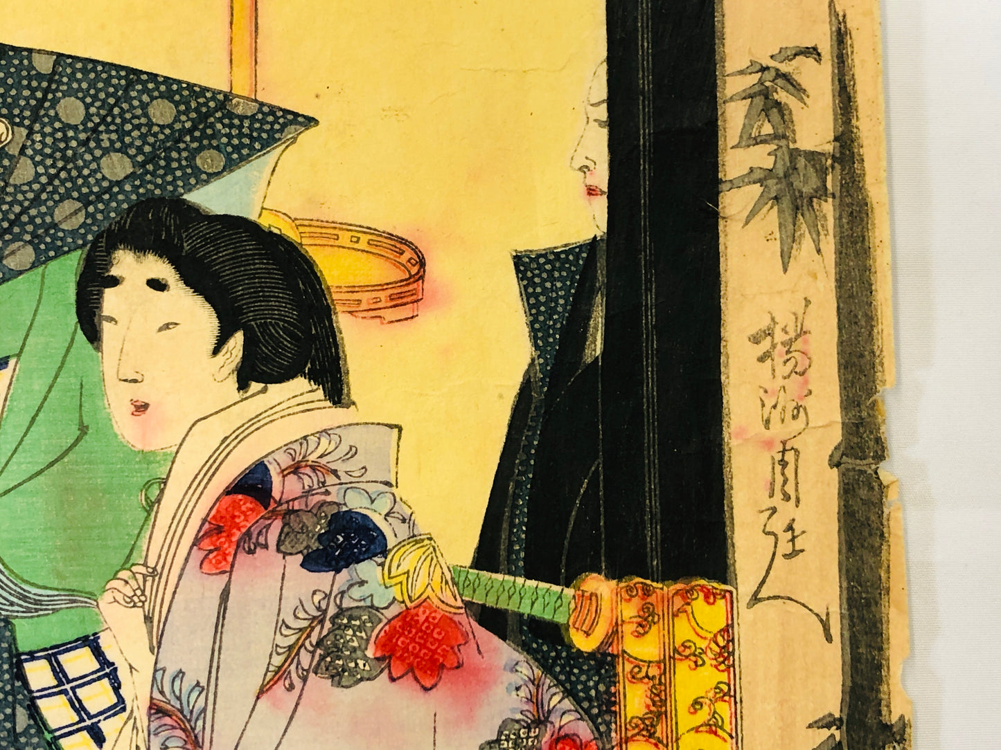 Y5229 WOODBLOCK PRINT Chikanobu Women's etiquette triptych Japan Ukiyoe antique