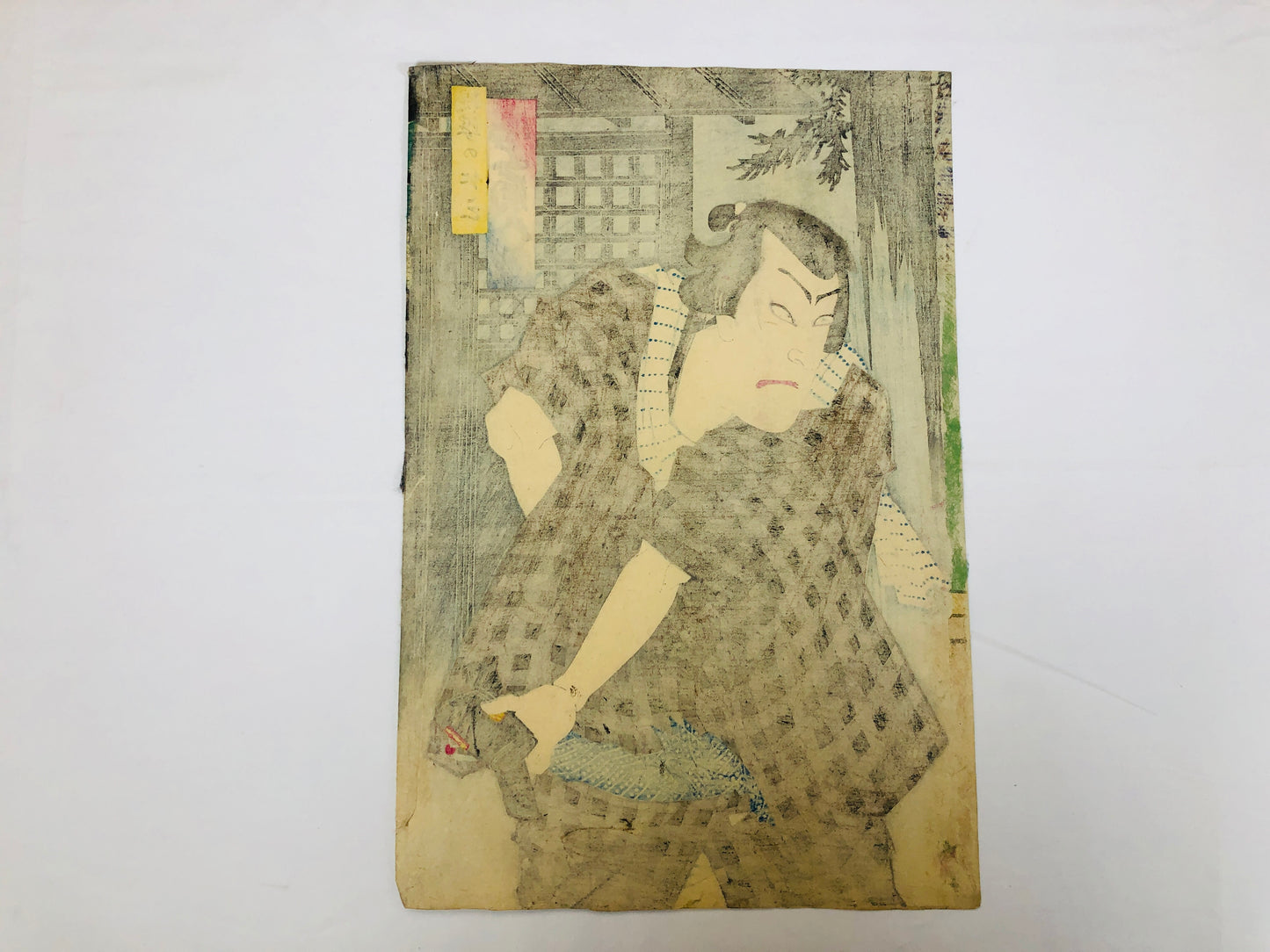 Y5232 WOODBLOCK PRINT Author unknown Actor silhouette Japan Ukiyoe antique decor