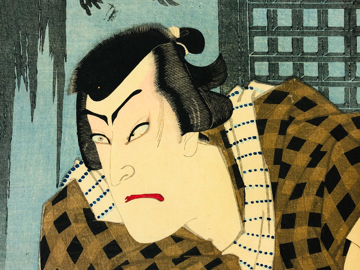 Y5232 WOODBLOCK PRINT Author unknown Actor silhouette Japan Ukiyoe antique decor