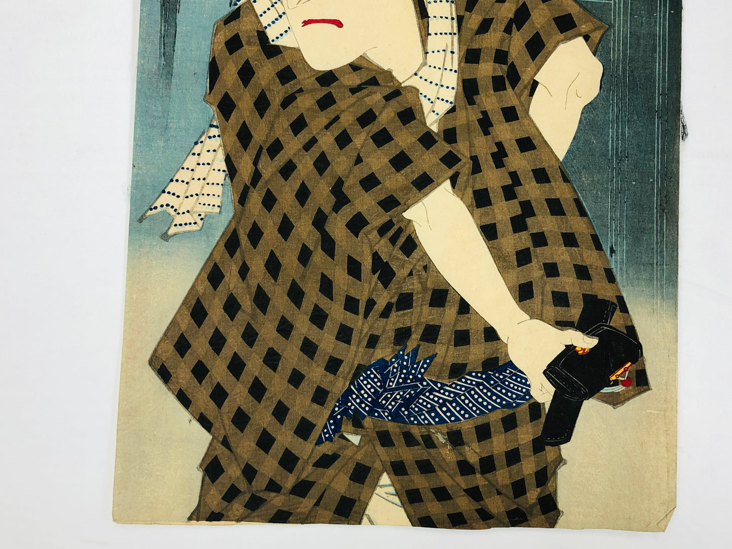Y5232 WOODBLOCK PRINT Author unknown Actor silhouette Japan Ukiyoe antique decor