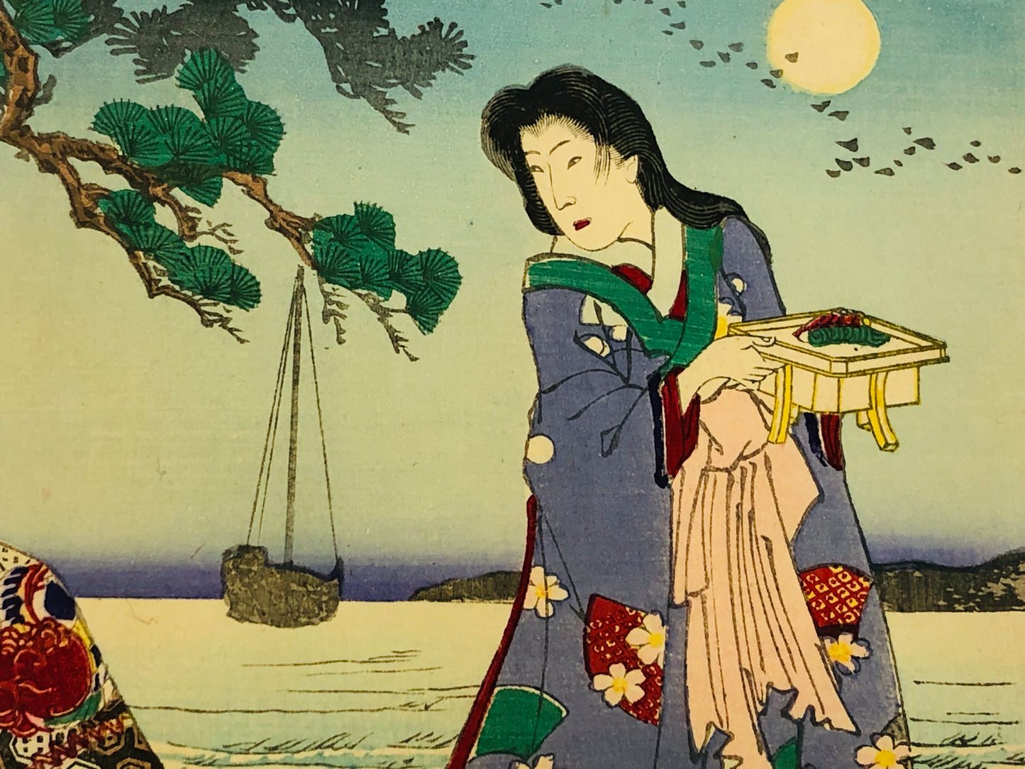 Y5234 WOODBLOCK PRINT Chikanobu Beauty of the four seasons Japan Ukiyoe antique