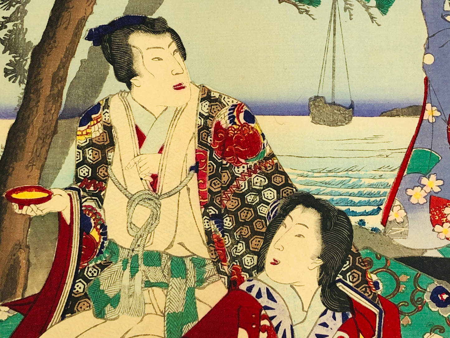 Y5234 WOODBLOCK PRINT Chikanobu Beauty of the four seasons Japan Ukiyoe antique