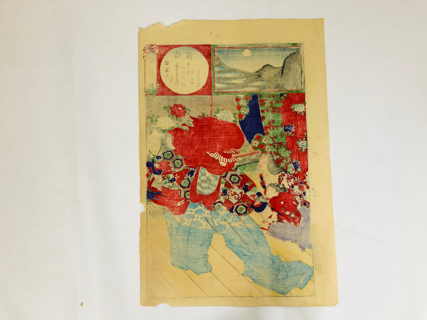 Y5235 WOODBLOCK PRINT Chikanobu Shinano Japan Ukiyoe antique interior decor art