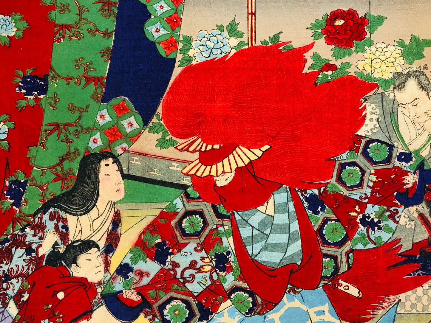 Y5235 WOODBLOCK PRINT Chikanobu Shinano Japan Ukiyoe antique interior decor art