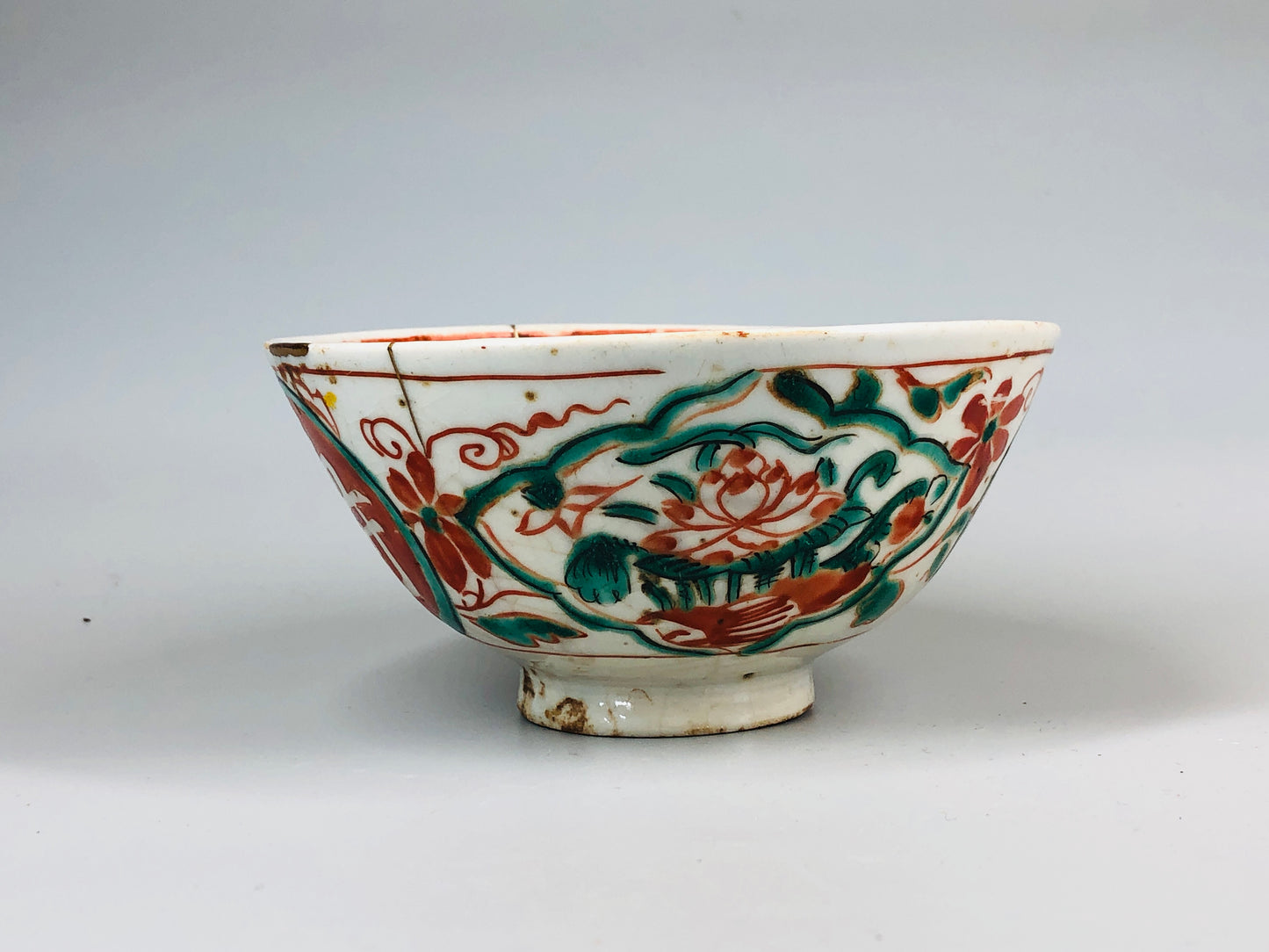 Y5243 CHAWAN Gosuakae kintsugi Japan antique tea ceremony pottery bowl vintage