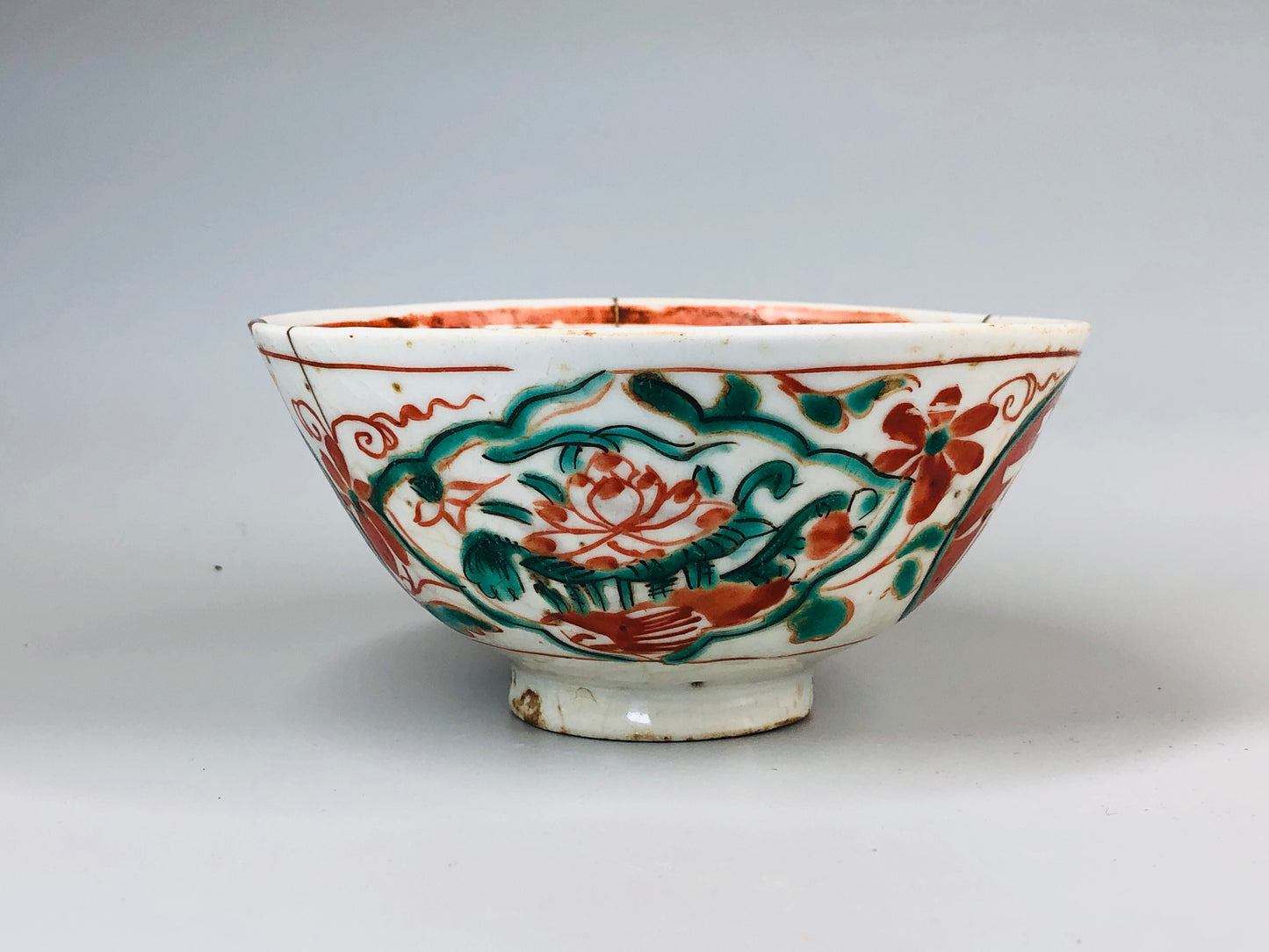 Y5243 CHAWAN Gosuakae kintsugi Japan antique tea ceremony pottery bowl vintage