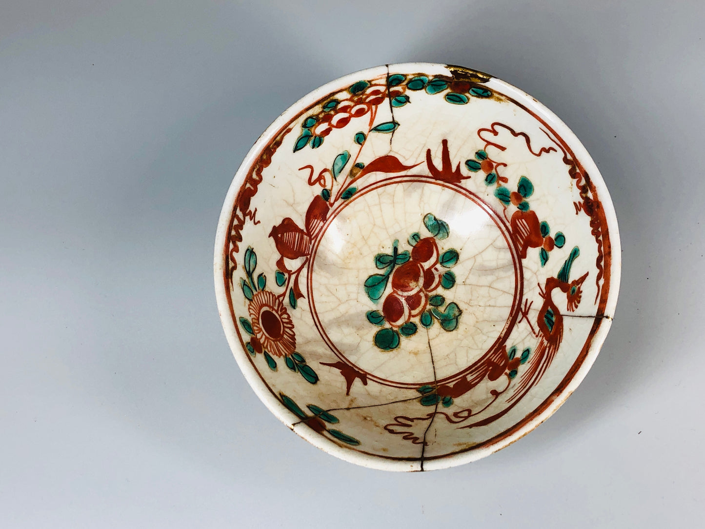Y5243 CHAWAN Gosuakae kintsugi Japan antique tea ceremony pottery bowl vintage