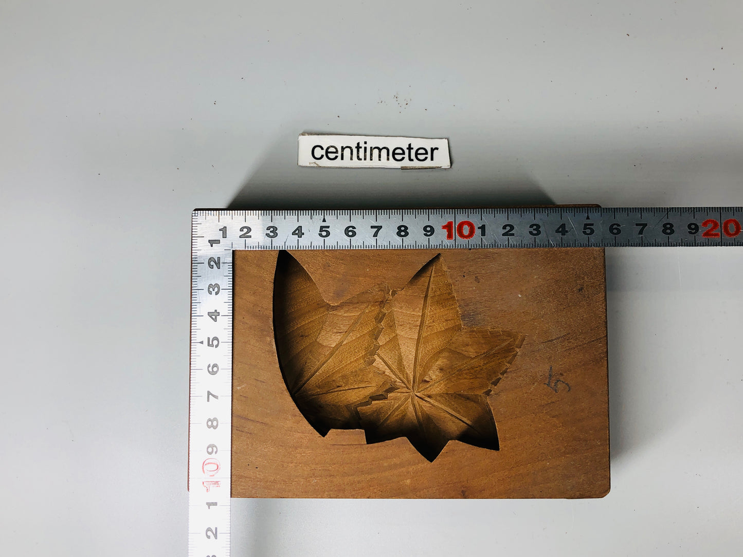 Y5248 KASHIGATA Autumn leaves Japan antique Wooden Pastry Mold wagashi