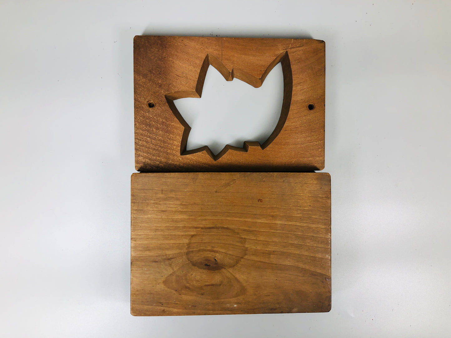 Y5248 KASHIGATA Autumn leaves Japan antique Wooden Pastry Mold wagashi