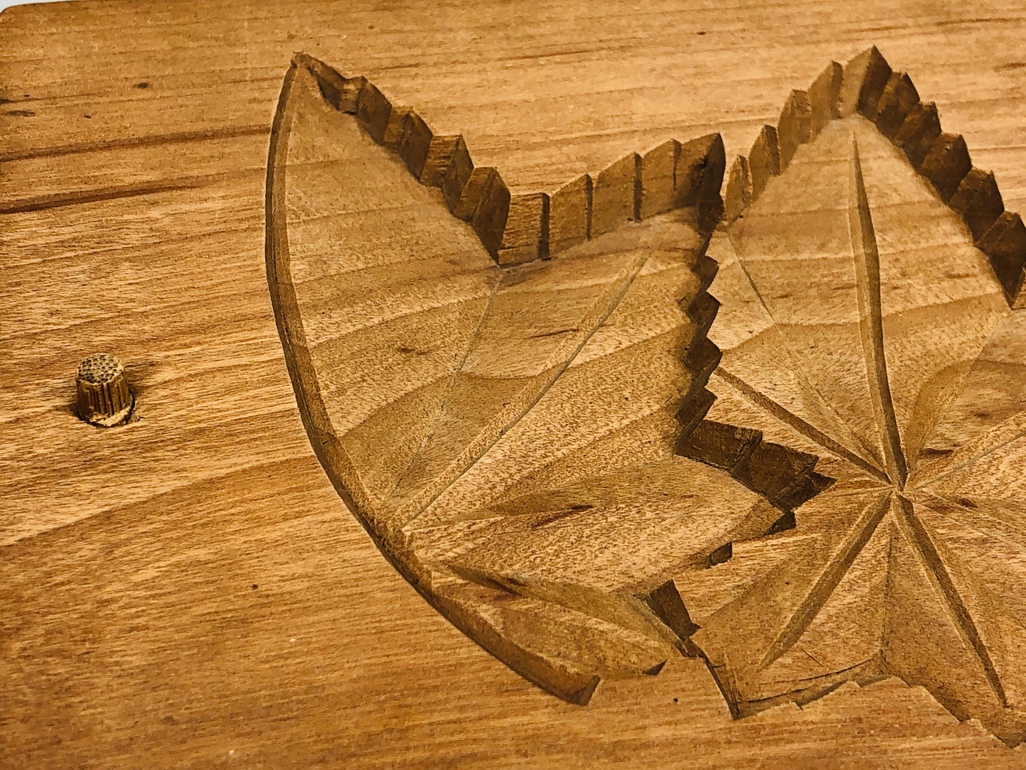Y5248 KASHIGATA Autumn leaves Japan antique Wooden Pastry Mold wagashi