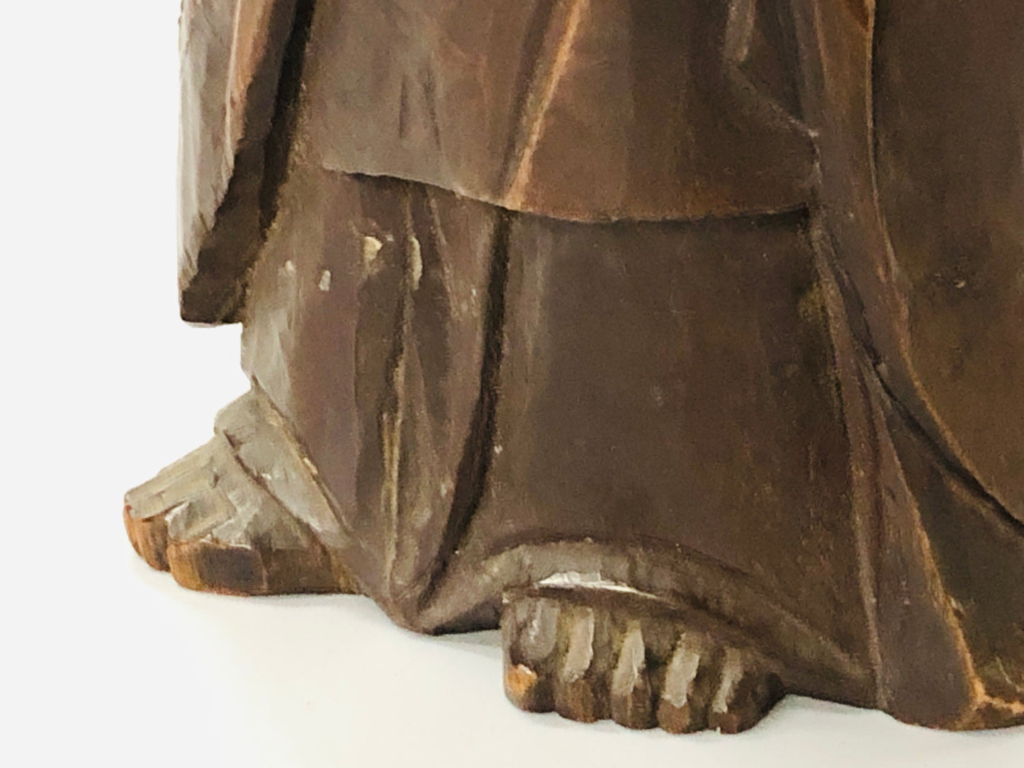 Y5269 STATUE wood carving Buddha figure figurine Japan vintage antique interior