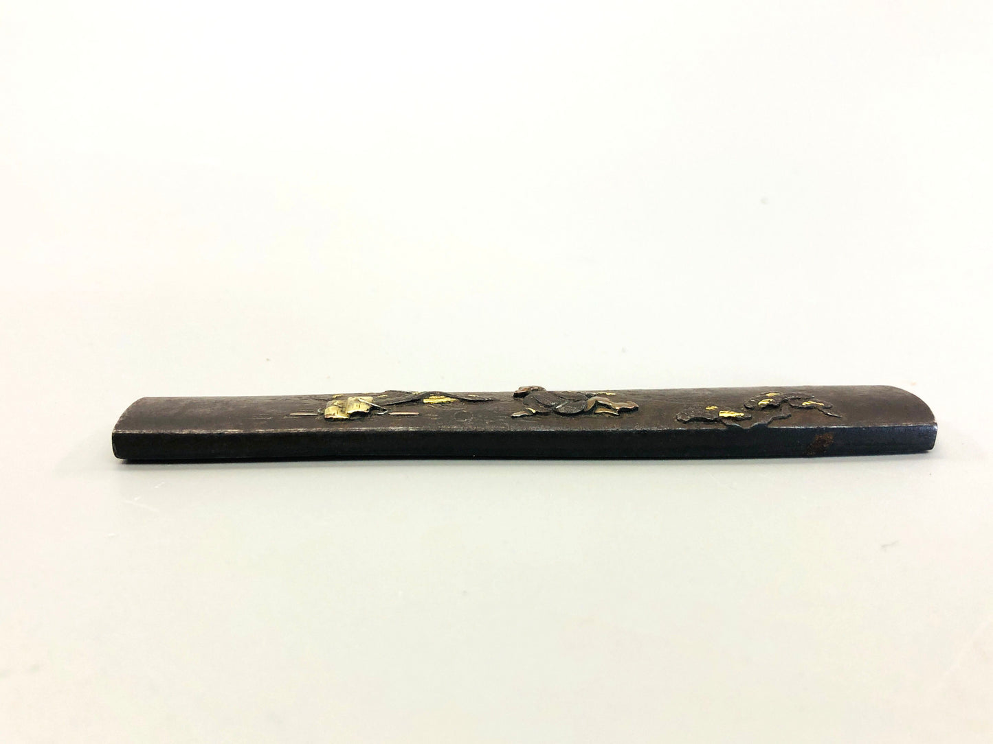 Y5313 TSUKA Kogatana small sword Iron inlay person box Japan Koshirae antique