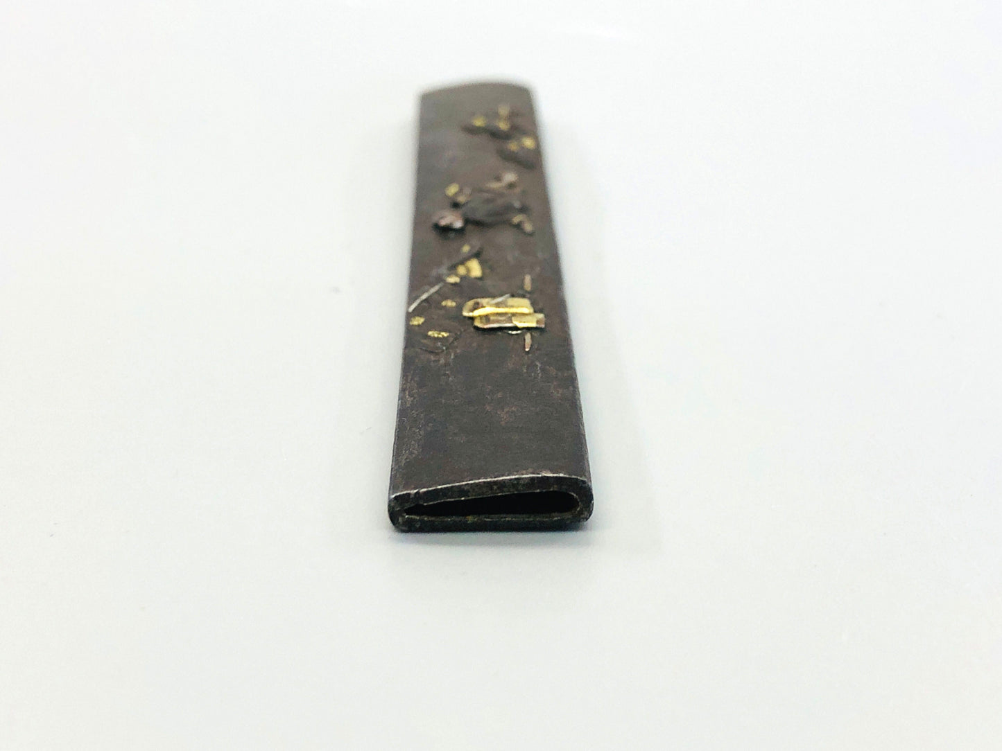 Y5313 TSUKA Kogatana small sword Iron inlay person box Japan Koshirae antique