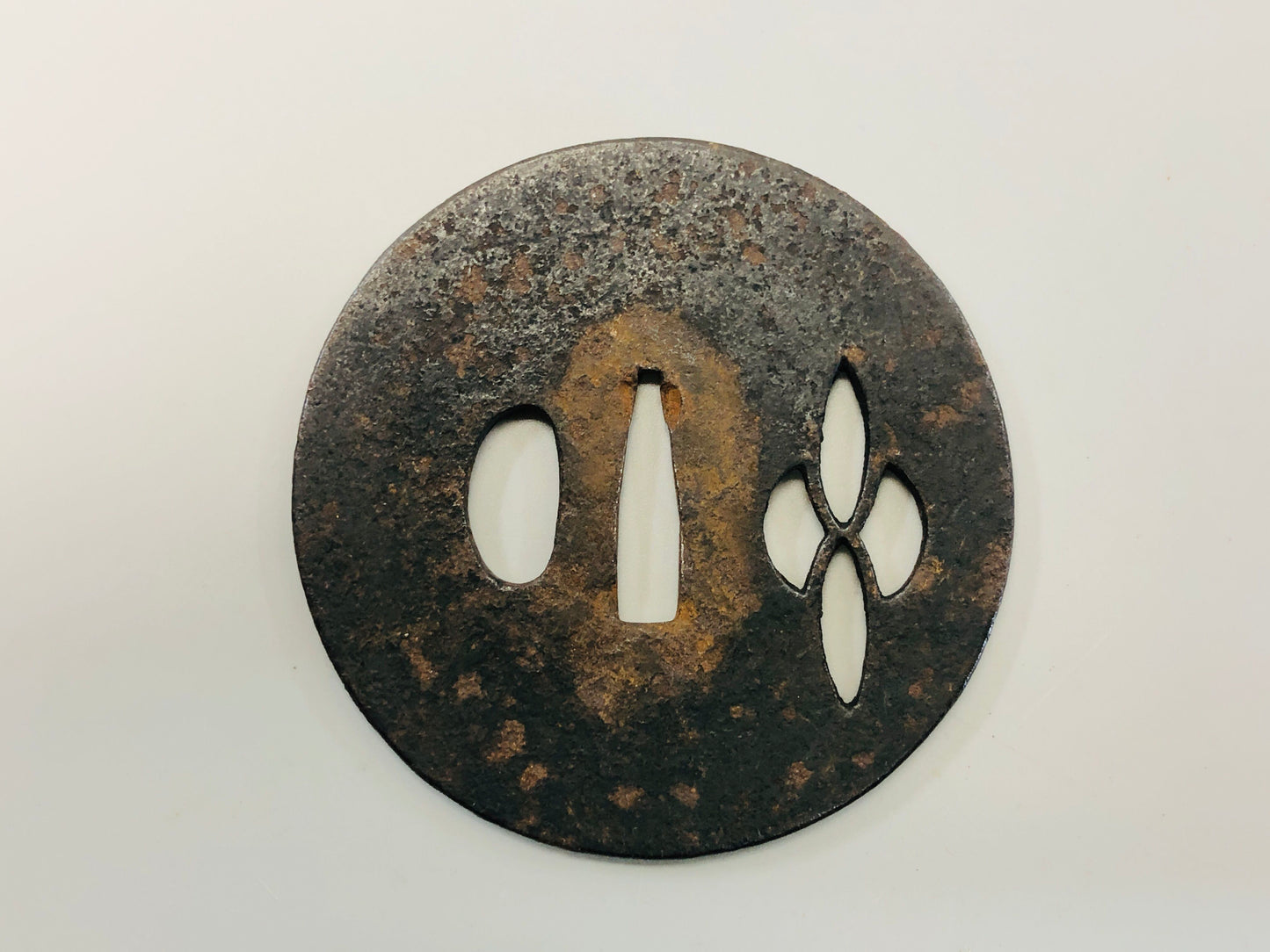 Y5319 TSUBA Iron Sword Guard openwork Japan samurai katana koshirae edo antique