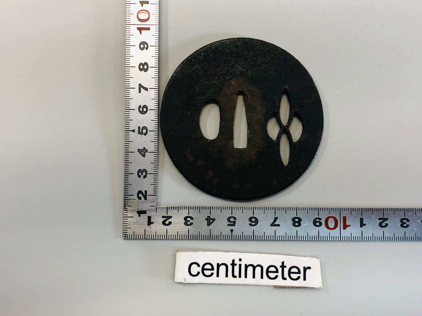 Y5319 TSUBA Iron Sword Guard openwork Japan samurai katana koshirae edo antique