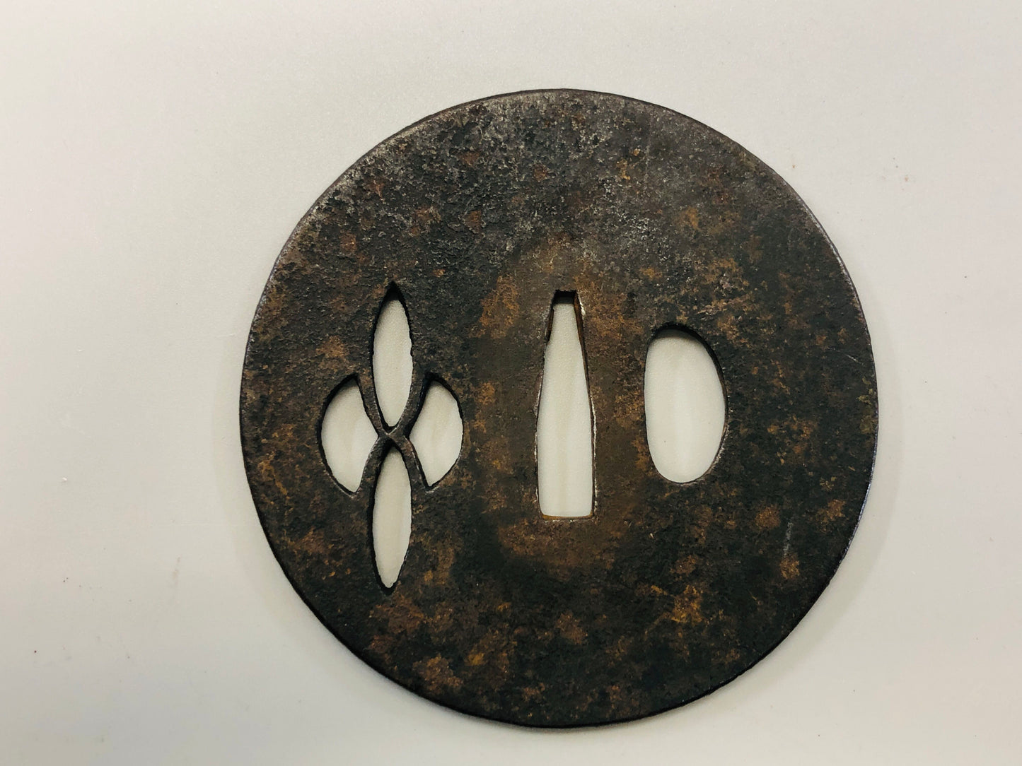Y5319 TSUBA Iron Sword Guard openwork Japan samurai katana koshirae edo antique