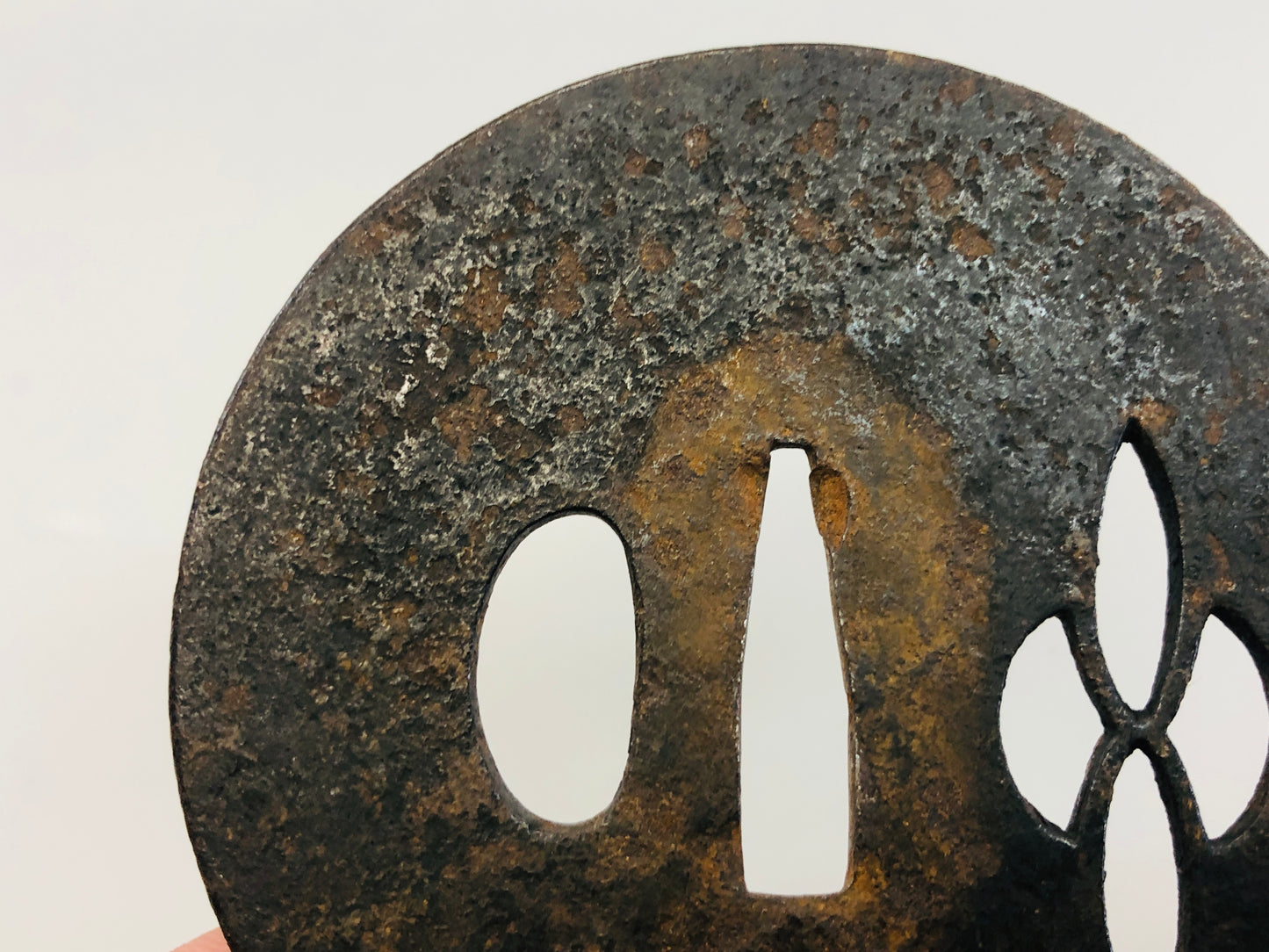 Y5319 TSUBA Iron Sword Guard openwork Japan samurai katana koshirae edo antique