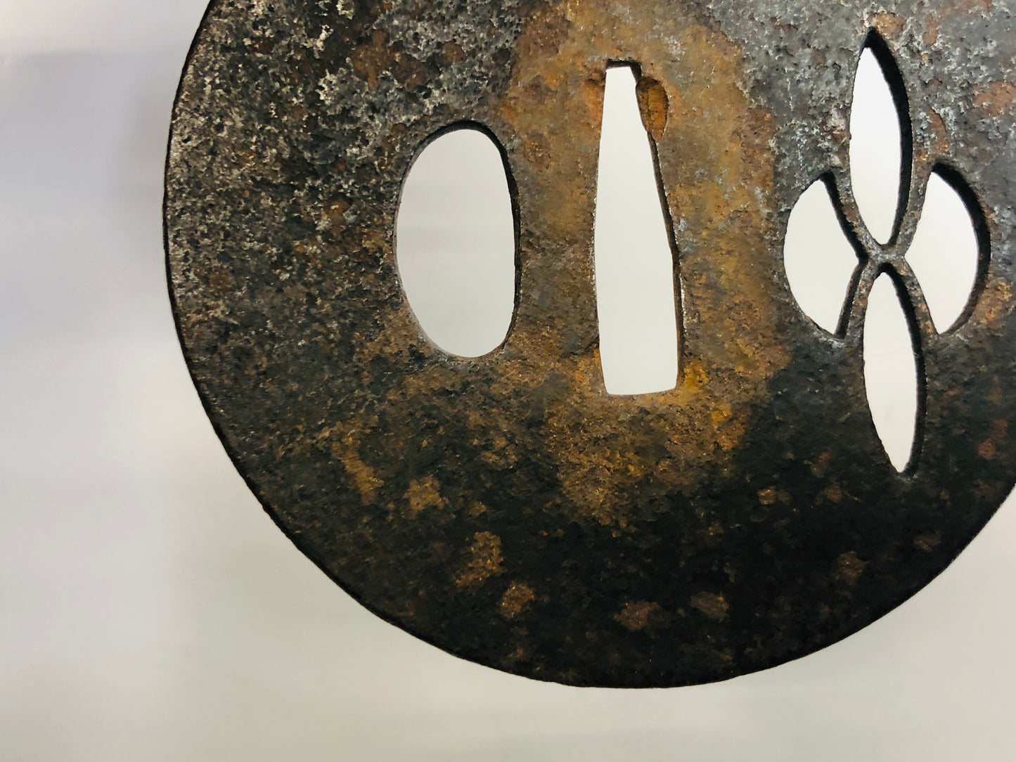 Y5319 TSUBA Iron Sword Guard openwork Japan samurai katana koshirae edo antique